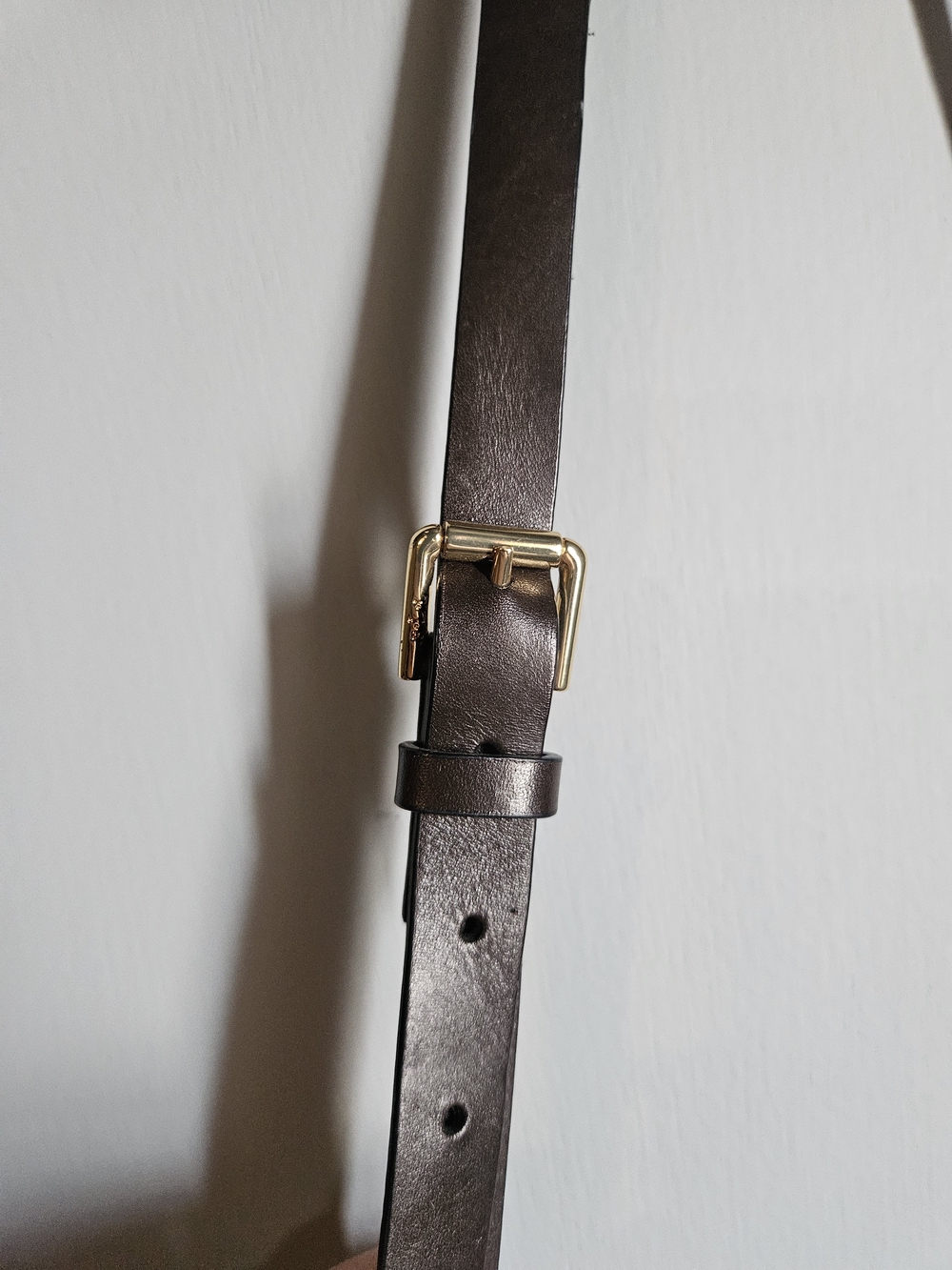 Lauren Ralph Lauren Orange Leather Saddle Bag with Gold Hardware - Picture 5 of 6